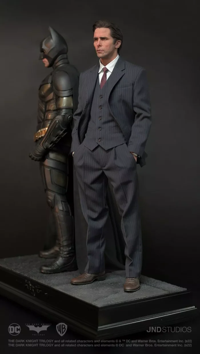 The Dark Knight Statue 1/3 Batman & Bruce Wayne Dual Version Hyperreal Movie JND - Görsel 5