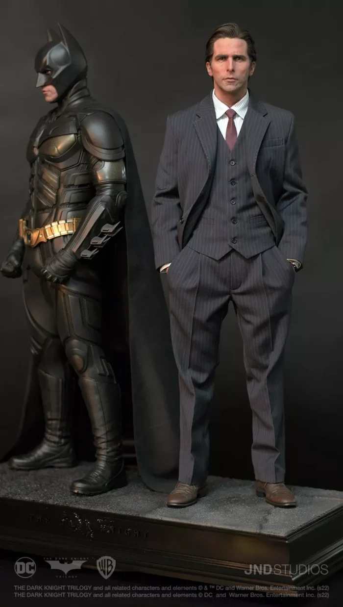 The Dark Knight Statue 1/3 Batman & Bruce Wayne Dual Version Hyperreal Movie JND - Görsel 6