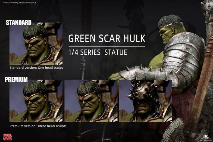 Green Scar Hulk Premium 1/4 Statue (Marvel Comics) - Görsel 4