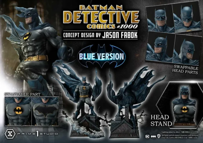 M.M.Batman (Comics) Batman Detective Comics #1000 (Concept Design By Jason Fabok) Blue Version - Görsel 5