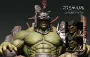 Green Scar Hulk Premium 1/4 Statue (Marvel Comics) - Görsel 17